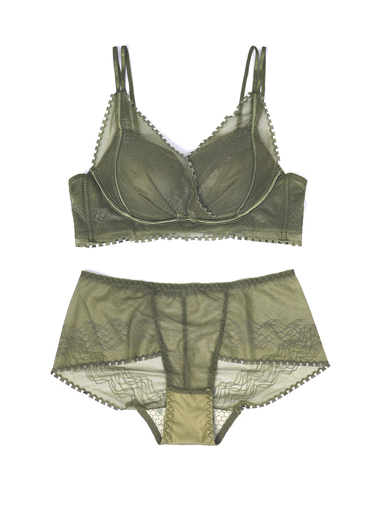 【ノンワイヤー盛れる】谷間メイク ブラ&ショーツセット