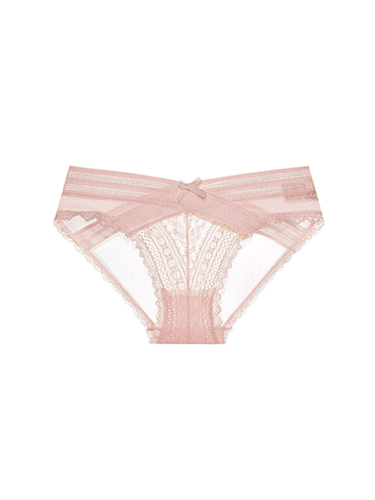 【ノンワイヤー】Vネック 総レースブラセット