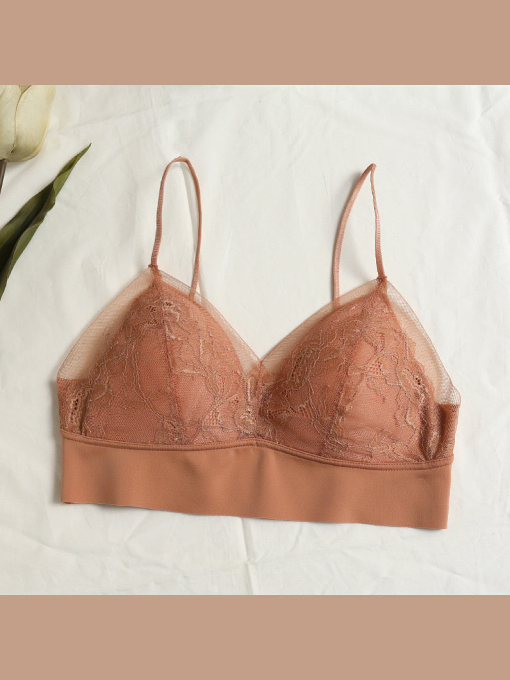 【在庫処分・ノンワイヤー】レースカバー 薄手ノンワンヤーブラ