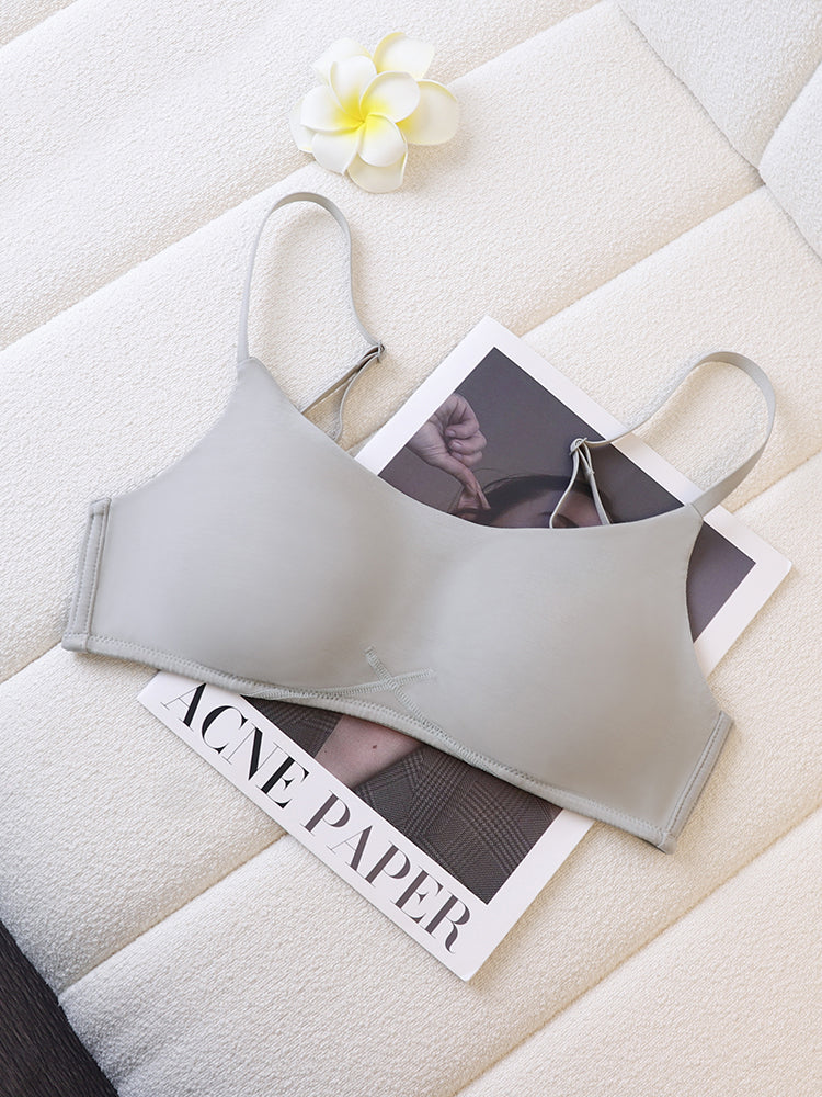 【ノンワイヤー】モーダルノンワイヤーブラ 薄くて肌触りよい