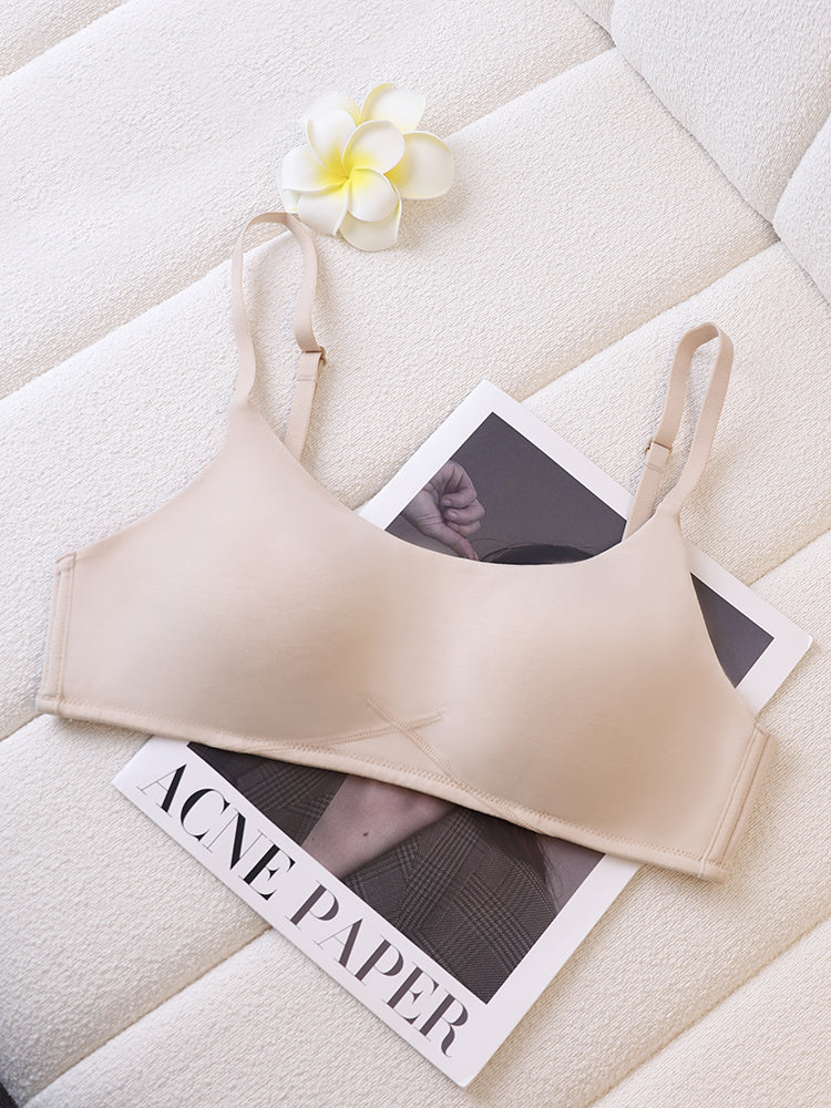 【ノンワイヤー】モーダルノンワイヤーブラ 薄くて肌触りよい