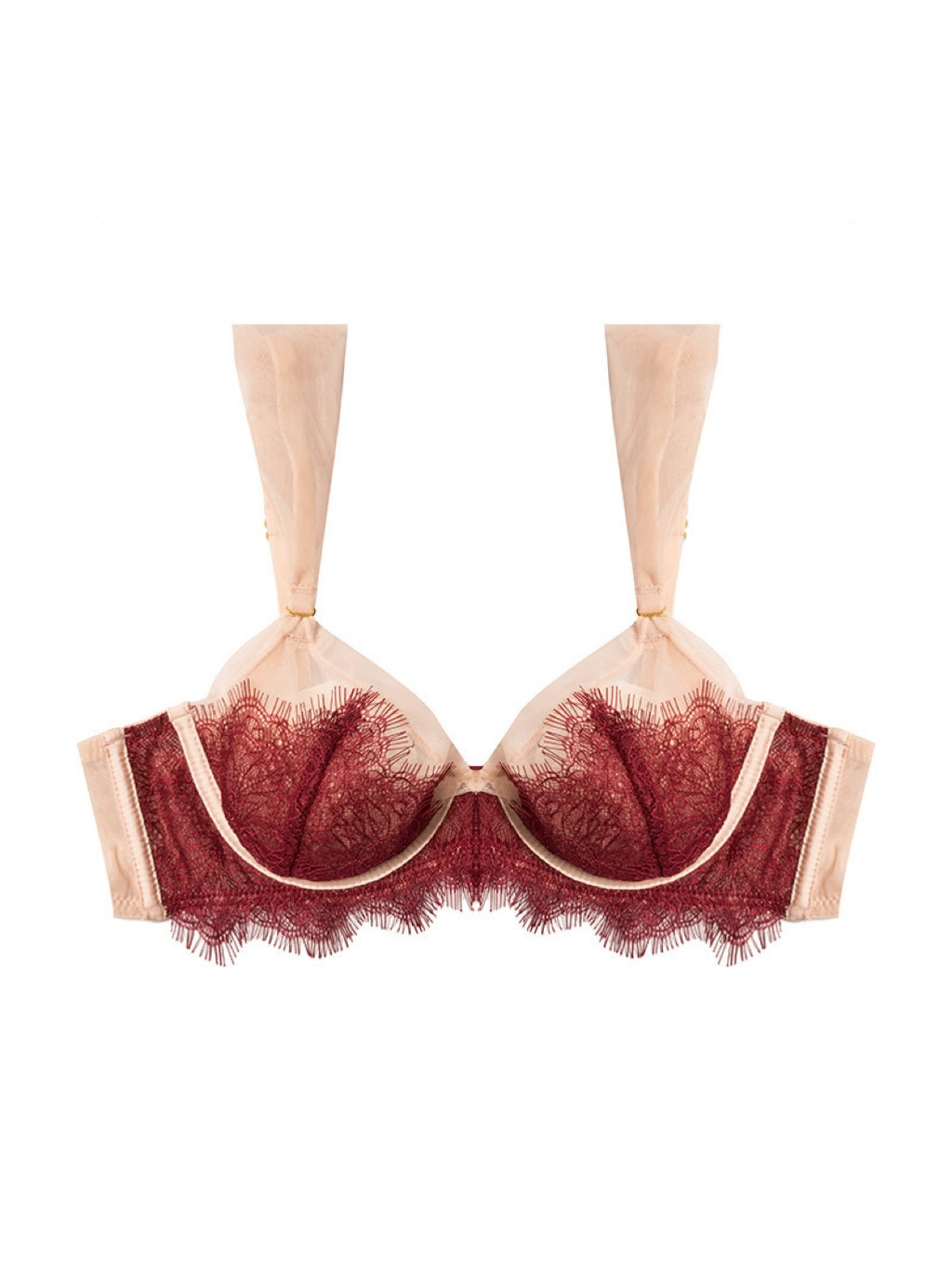 【ワイヤー入り】レースデザイン 軽い セクシーノンパテッド ブラジャー