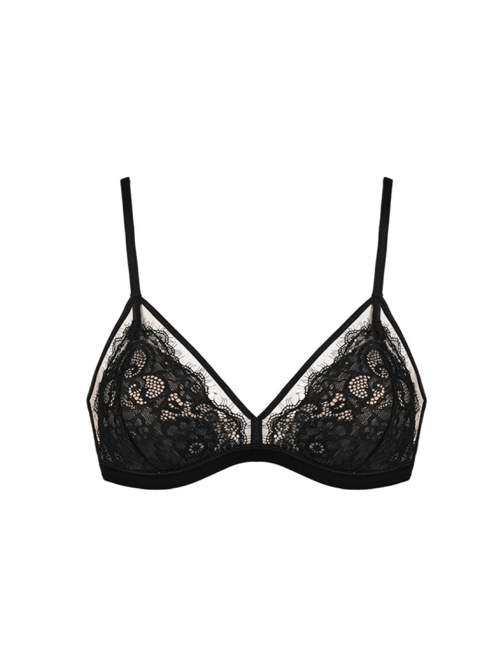 【ノンワイヤー】総レース ノンワイヤー通気ブラ&ショーツ