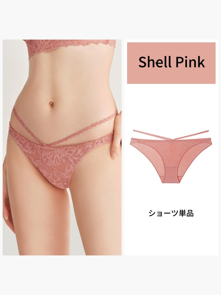 【エアリー・ノンワイヤー】配色ブラジャー&ショーツ