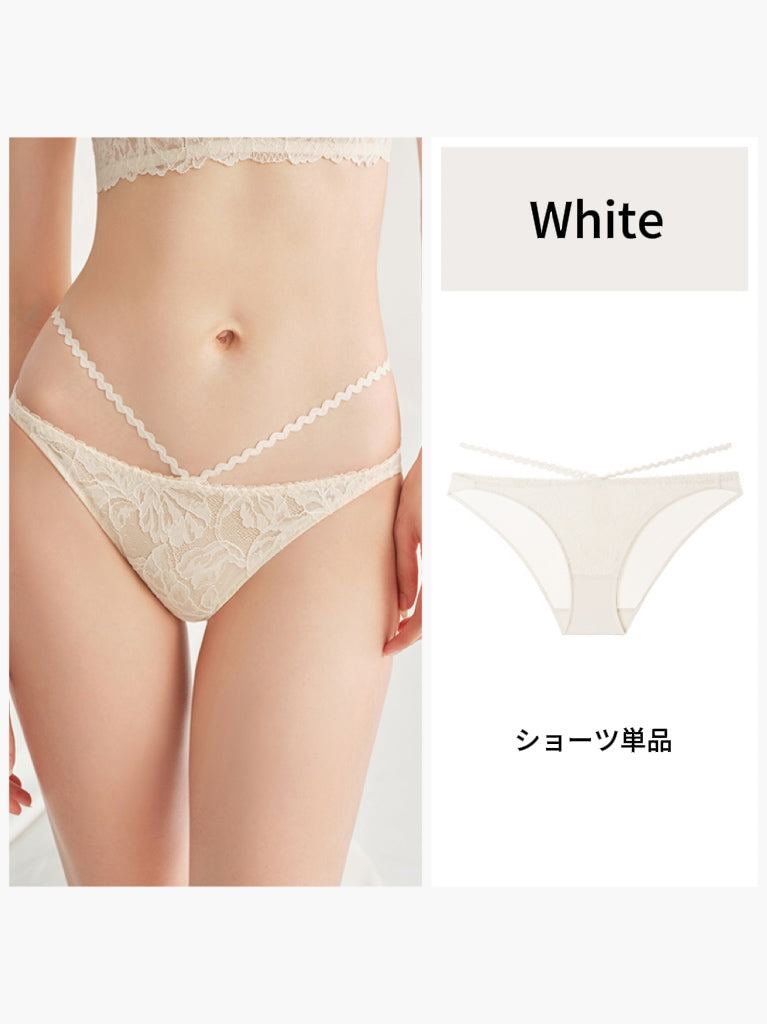 【エアリー・ノンワイヤー】配色ブラジャー&ショーツ