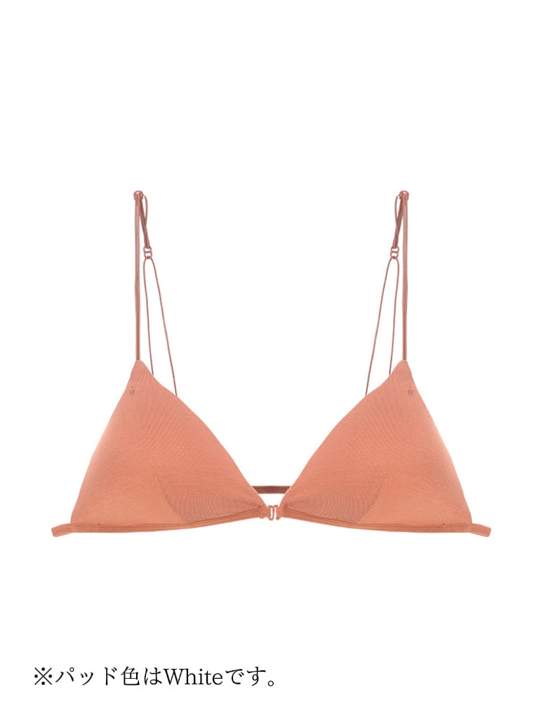 【ノンワイヤー】シンプルながら可愛い 三角カップ ブラジャー