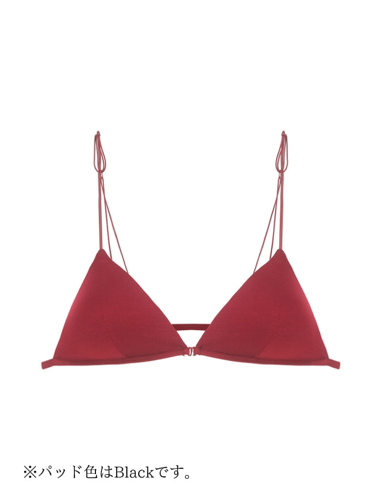 【ノンワイヤー】シンプルながら可愛い 三角カップ ブラジャー