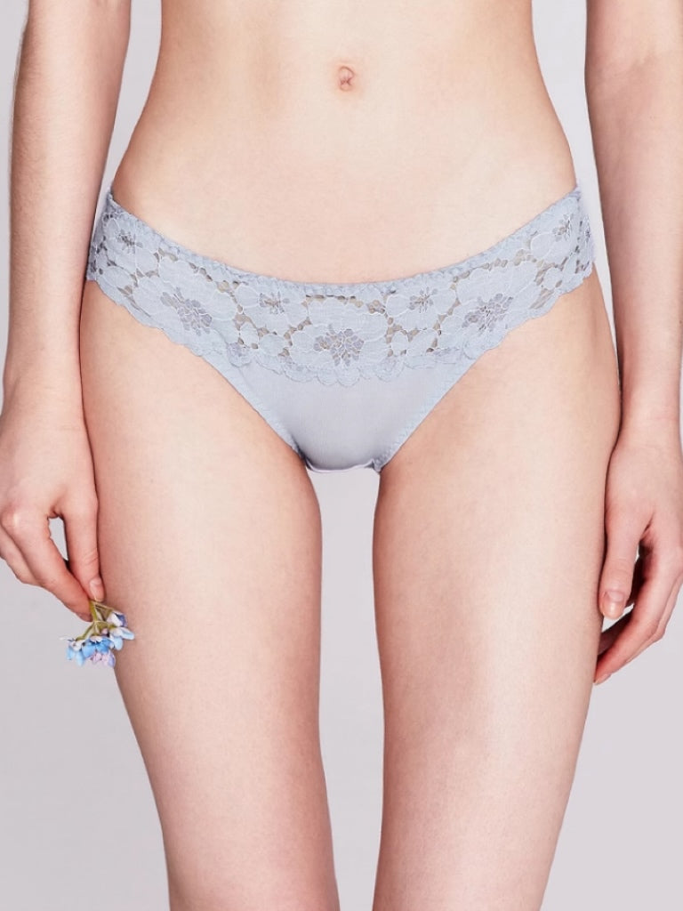 下厚パッド 花柄総レースブラジャー ペアショーツ