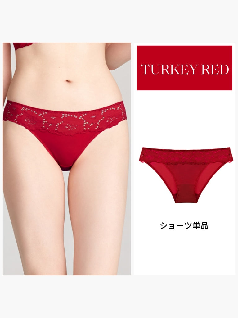下厚パッド 花柄総レースブラジャー ペアショーツ