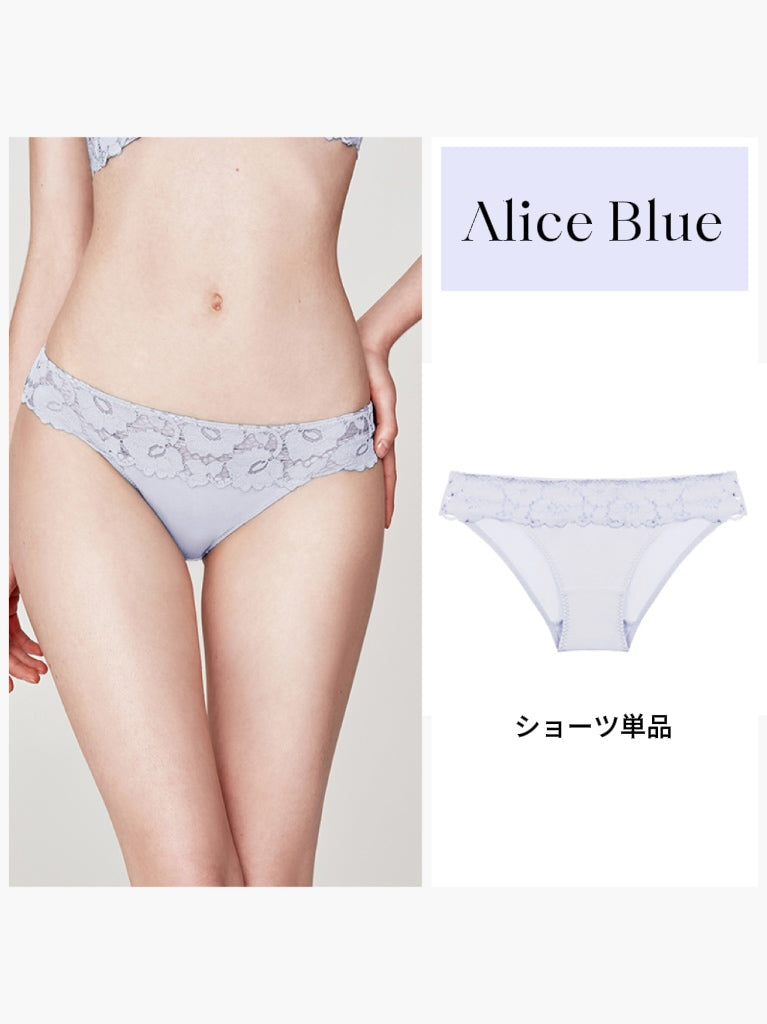 下厚パッド 花柄総レースブラジャー ペアショーツ