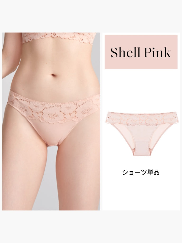 下厚パッド 花柄総レースブラジャー ペアショーツ
