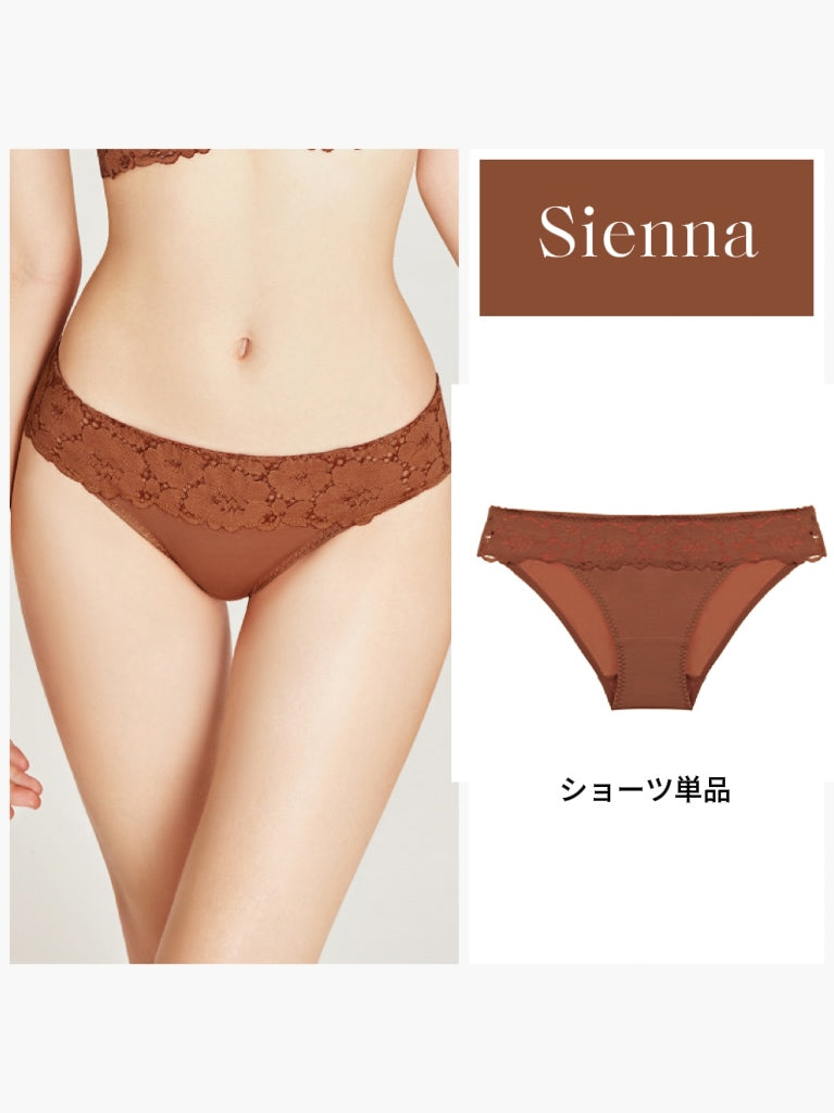 下厚パッド 花柄総レースブラジャー ペアショーツ