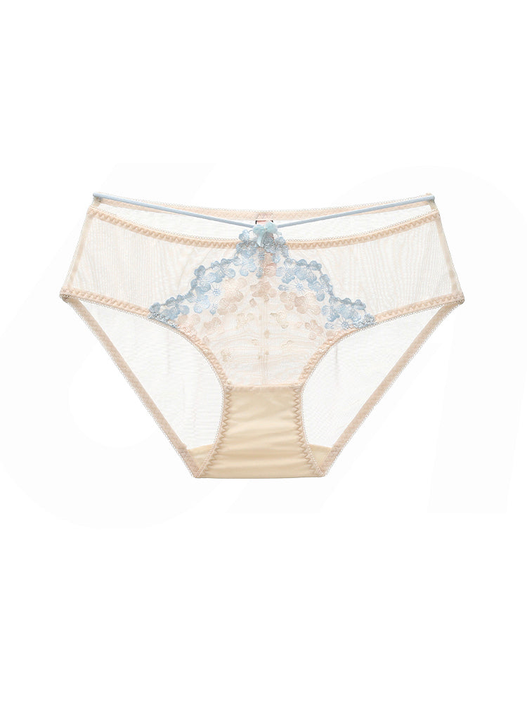 【在庫処分】刺繍レース可愛い花柄 ショーツ&ブラジャー