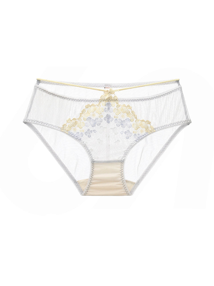 【在庫処分】刺繍レース可愛い花柄 ショーツ&ブラジャー