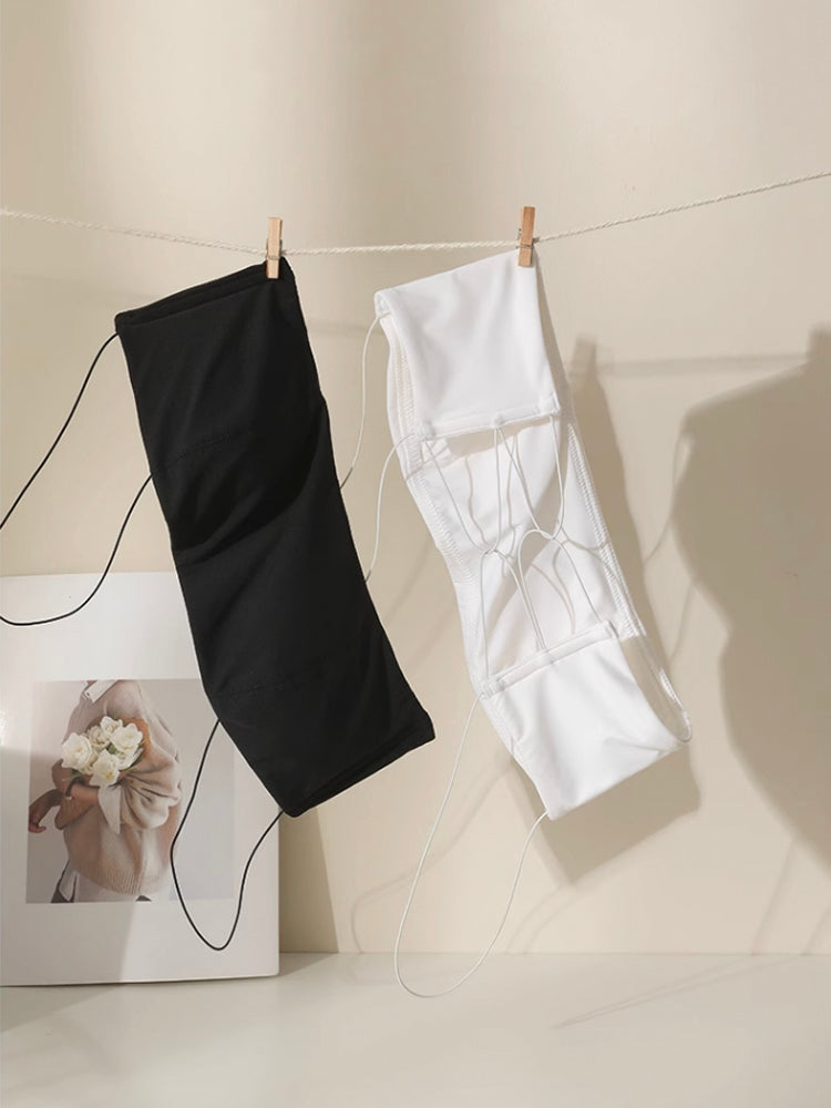 【ノンワイヤー】細い肩紐 美背中ノンワイヤーブラ&ショーツセット