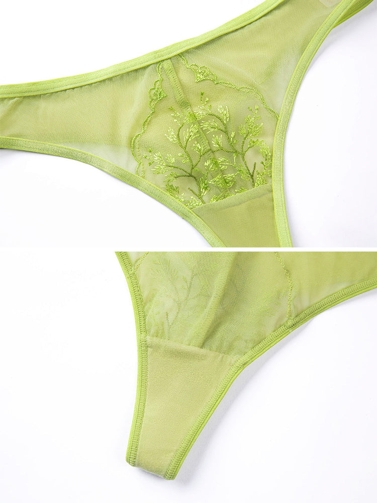 【ワイヤー入り】フランススタイル 薄手通気性よく ノンパテッド ブラ&ショーツセット