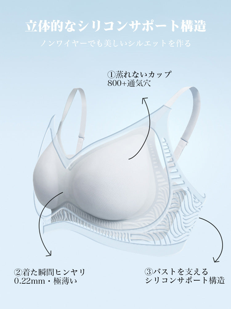 接触冷感 ソフトサポートノンワイヤーブラ