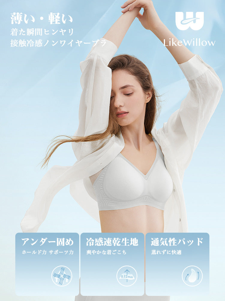 接触冷感 ソフトサポートノンワイヤーブラ