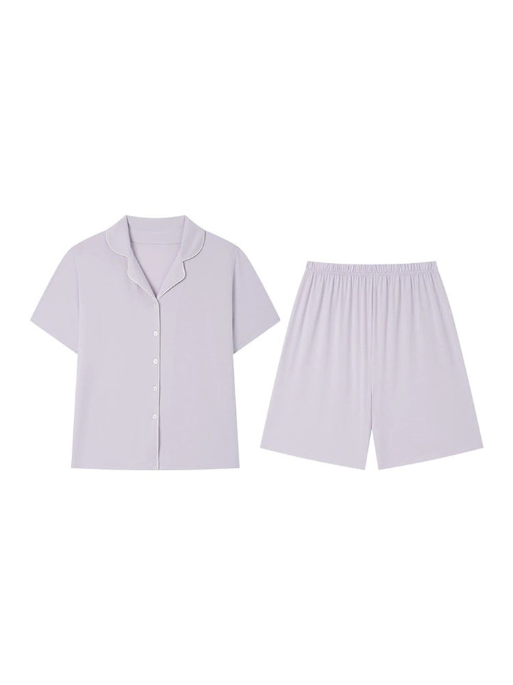 【ソフトタッチ】半袖&ショーツ ルームウェア2 点セット