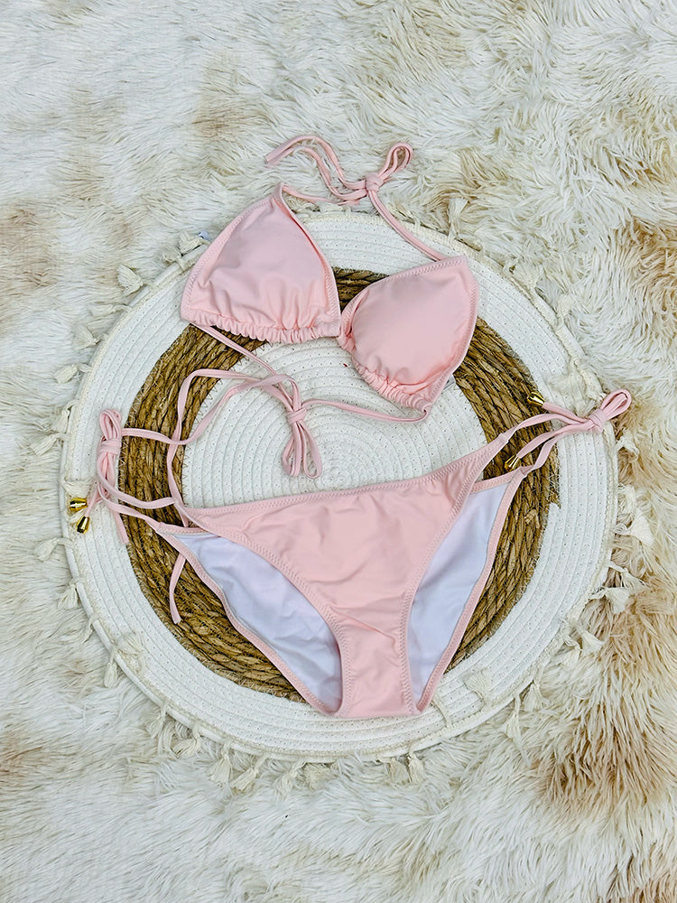 【ノンワイヤー】無地 三角ビキニ