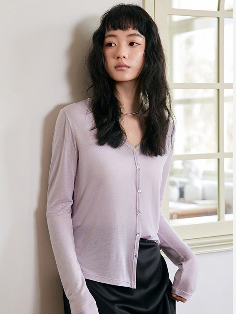 【優しい肌触り】ライセル繊維 カーディガン（長袖）