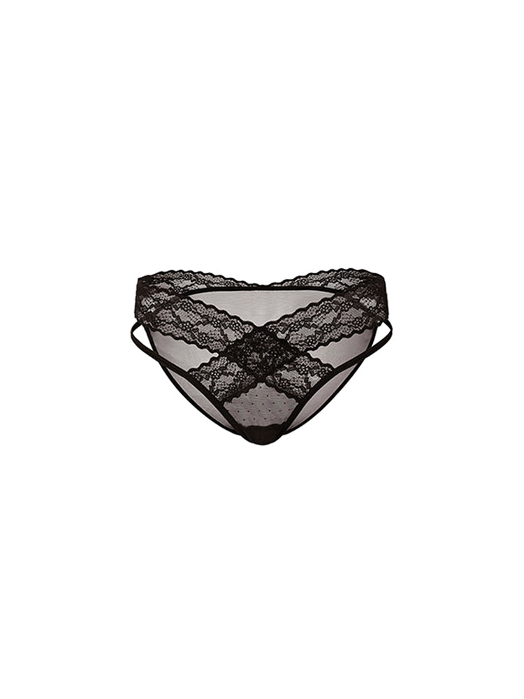 シアーレース ドット柄 ショーツ単品