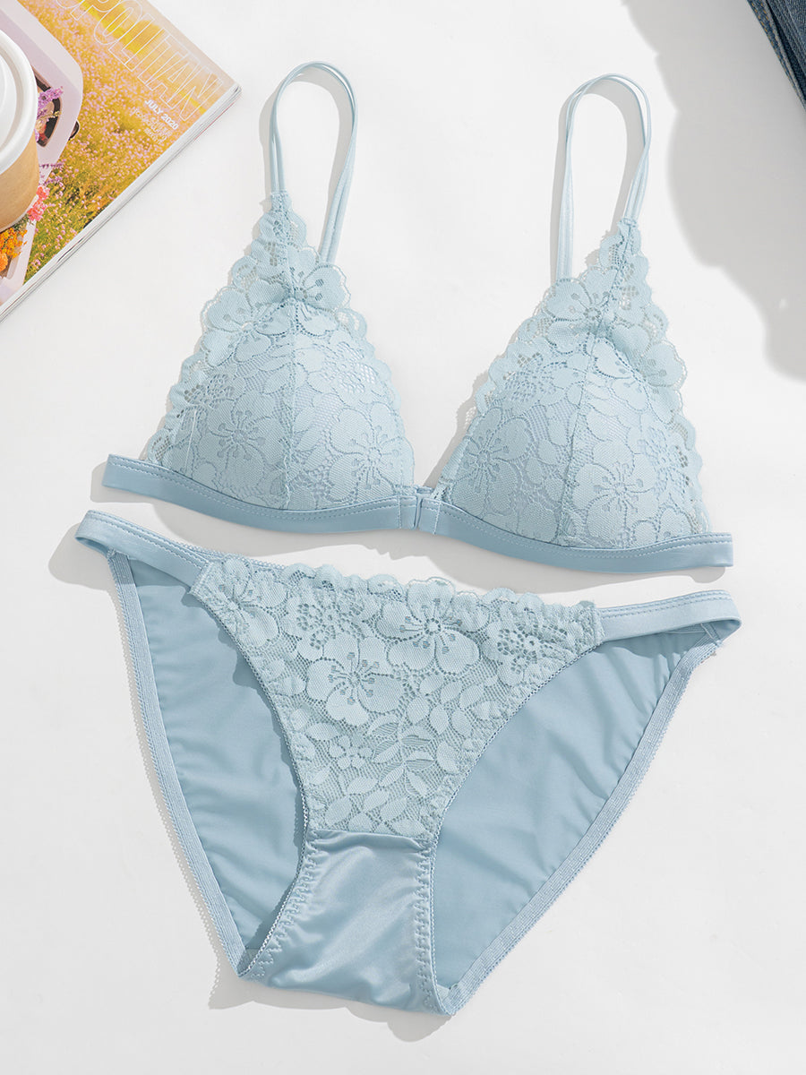 【Blossom】フロントホック ノンワイヤーブラ＆ショーツ