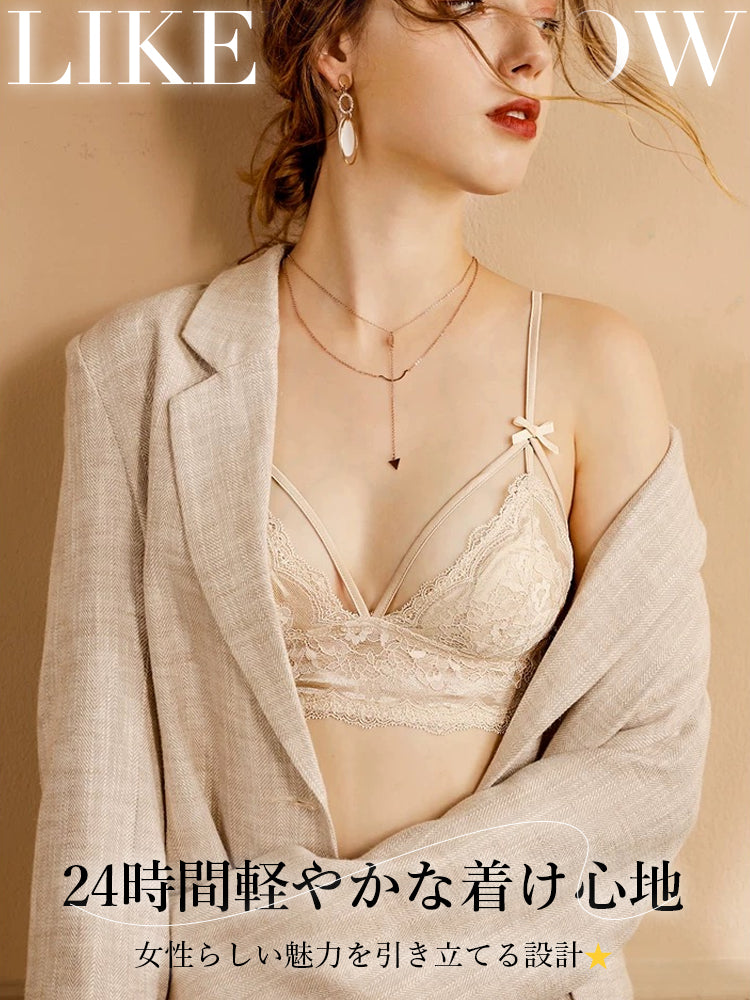 【Likewillow Series】配色総レース ブラ&ショーツ