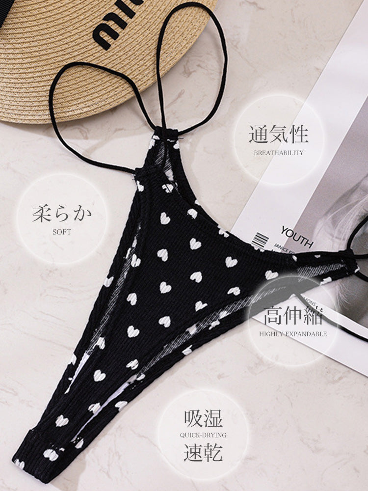 小花柄 Tバックショーツ