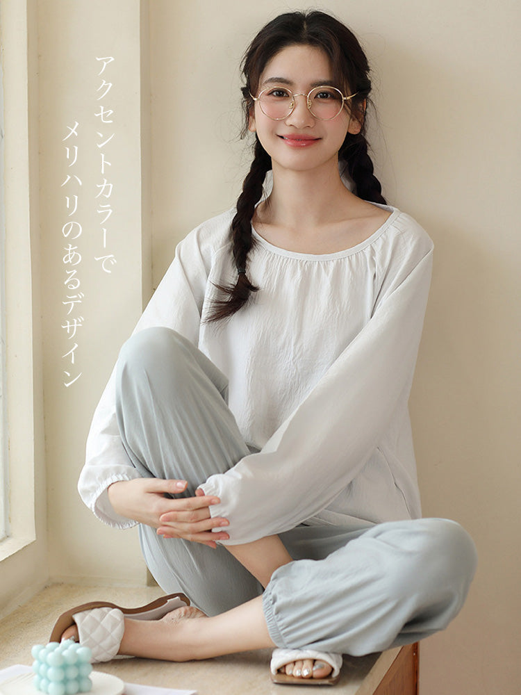 もちもち肌触り 薄手ルームウェア2 点セット