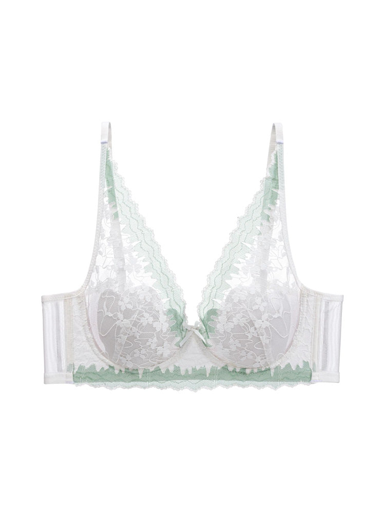 【Airy Series】薄手カップ 総レースブラ＆ショーツ