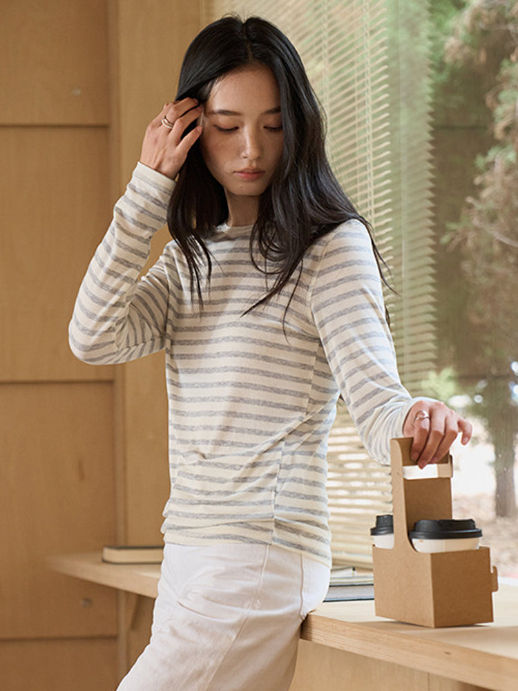 【吸汗速乾】ムレにくい 薄手プルオーバー(長袖)