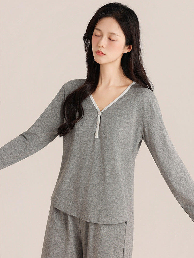 モダール生地 薄手ルームウェア 2点セット