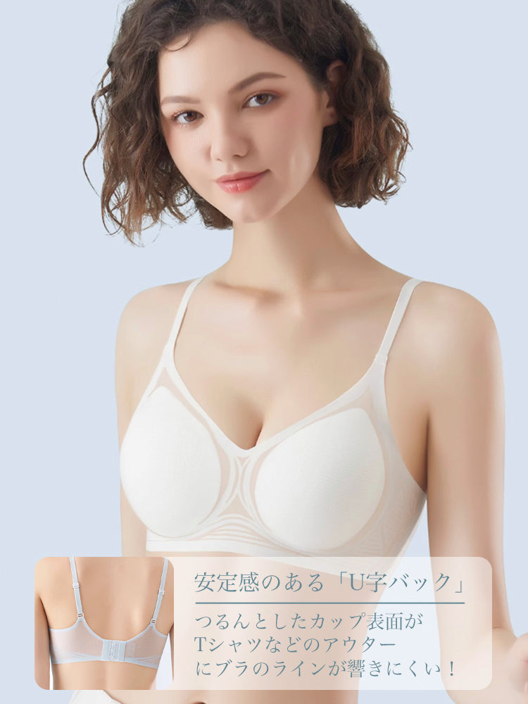 【ヒンヤリ・ノンワイヤー】薄手 接触冷感 ブラ