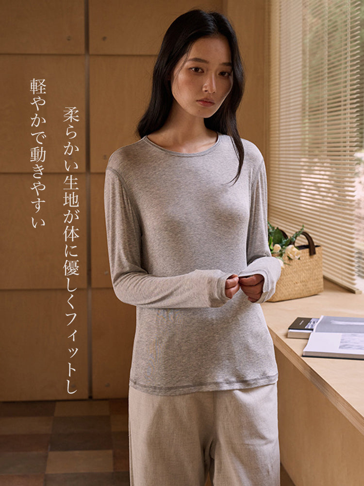 【吸汗速乾】ムレにくい 薄手プルオーバー(長袖)