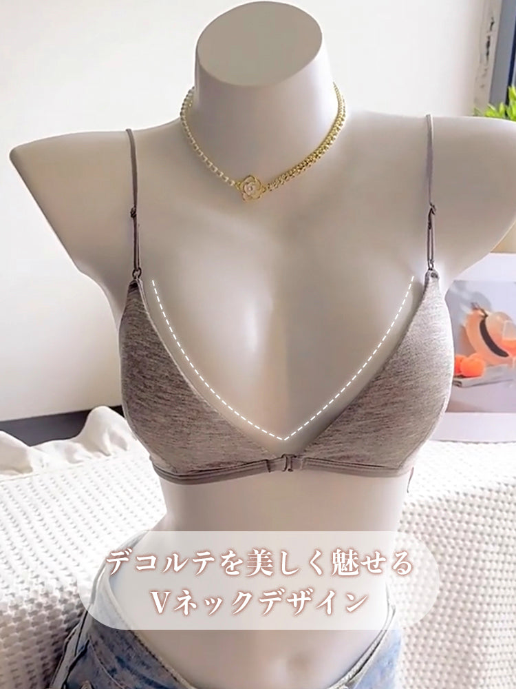 【ノンワイヤー・フロントホック】バッククロス 見えてもOKのブラ