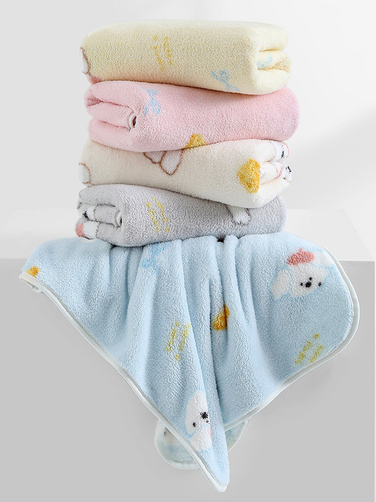 【もこもこ】 35*75cm スキンケア ループ付きタオル