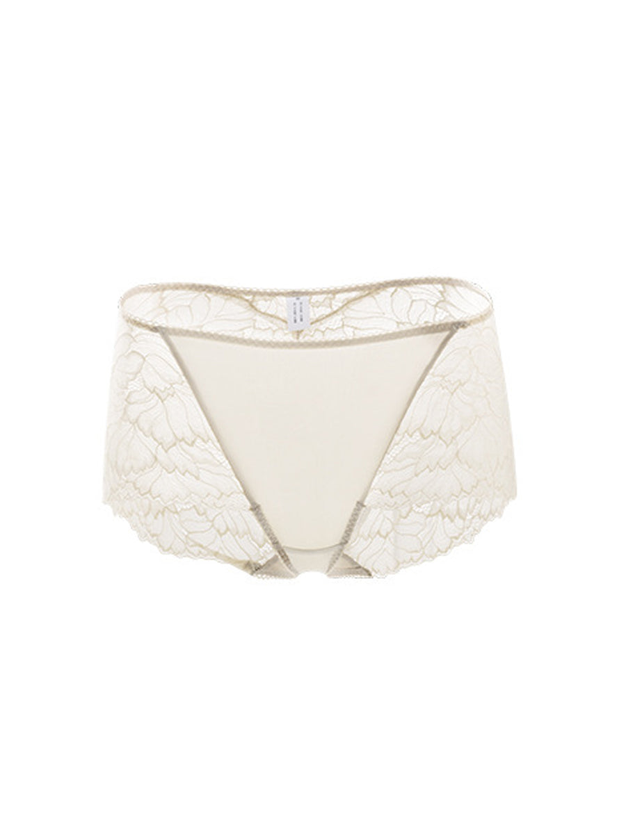 【Silky Comfort】花柄レース 柔らかフィットショーツ