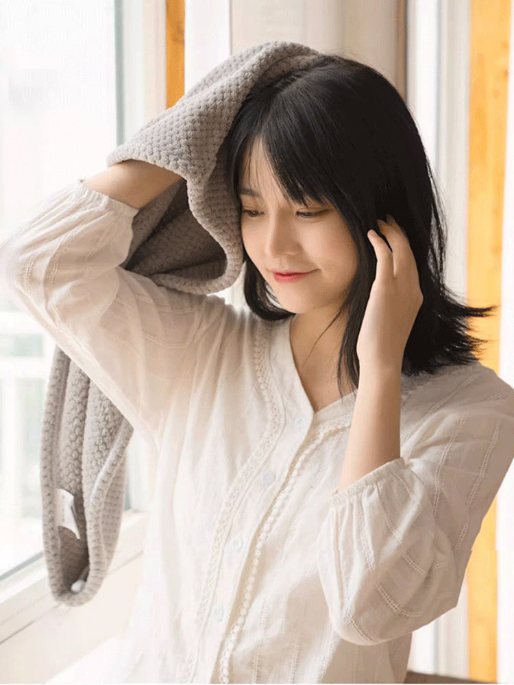【在庫処分・もこもこ】髪の乾燥を防ぐ ヘアドライタオル