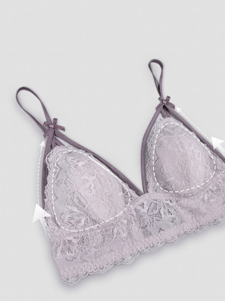 【Likewillow Series】配色総レース ブラ＆ショーツ