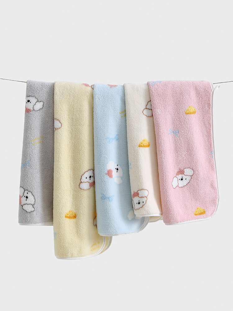【もこもこ】 35*75cm スキンケア ループ付きタオル