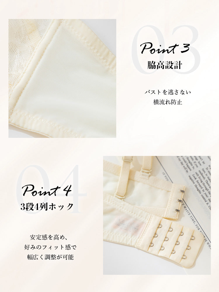 【Likewillow Series】総レースノンワイヤーブラ＆ショーツ