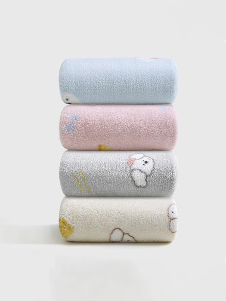 【もこもこ】 35*75cm スキンケア ループ付きタオル