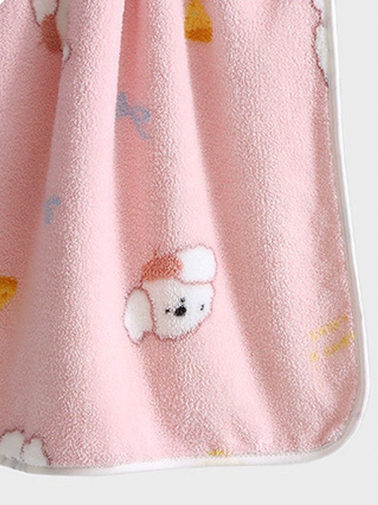 【もこもこ】 35*75cm スキンケア ループ付きタオル