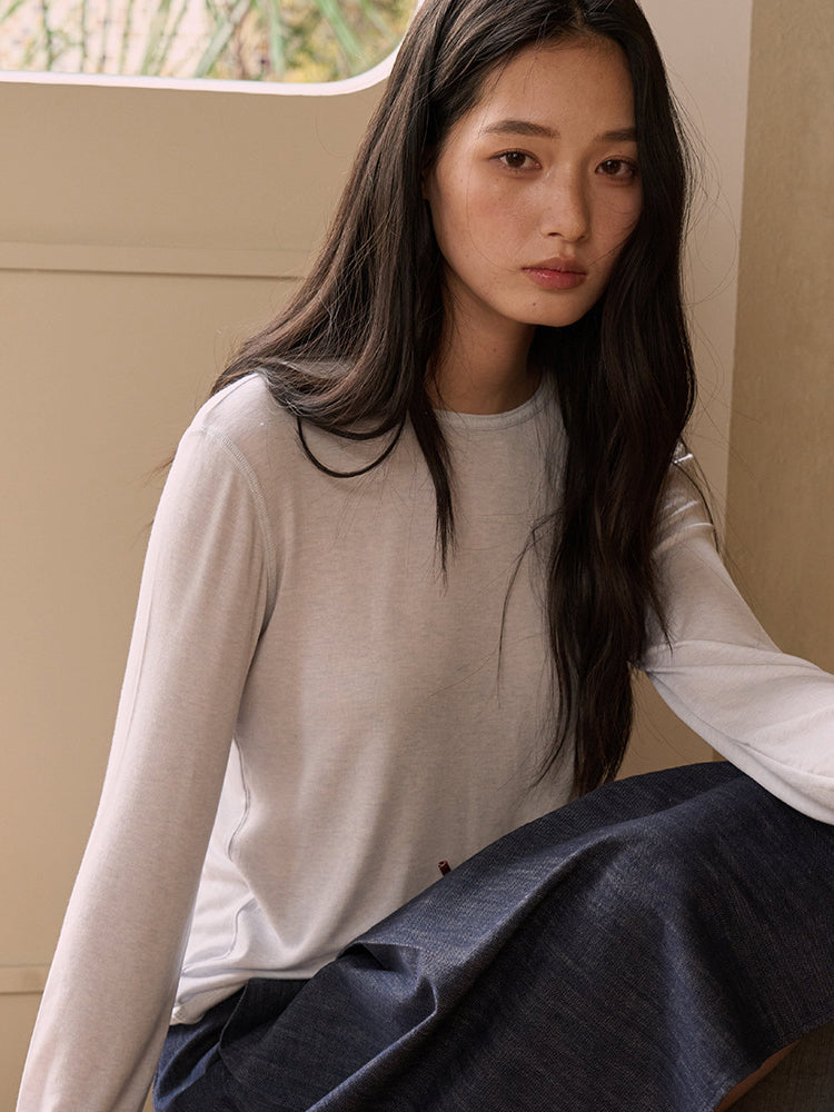 【吸汗速乾】ムレにくい 薄手プルオーバー(長袖)