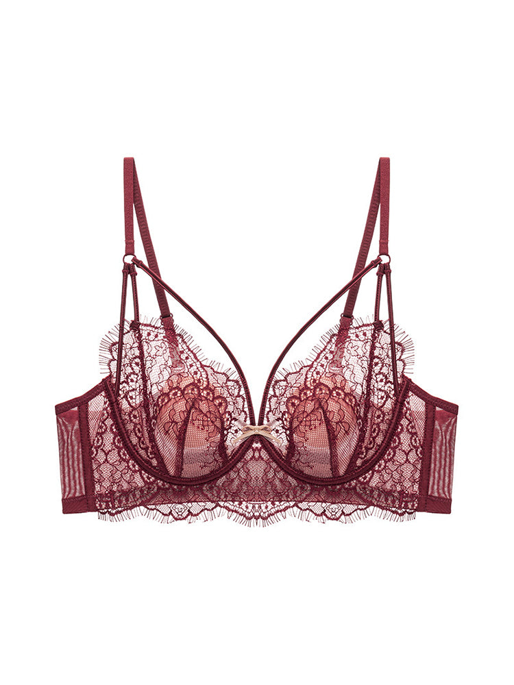 【Willow Leaf Series】アイラッシュレース ブラジャー単品 ソフトワイヤー入り