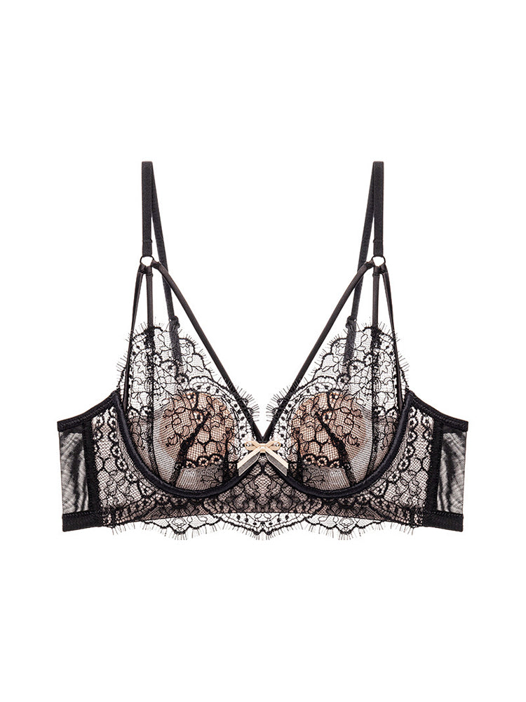 【Willow Leaf Series】アイラッシュレース ブラジャー単品 ソフトワイヤー入り