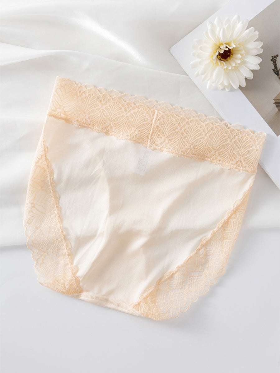 【Silky Comfort】贅沢シルク 総レースブラ ペアショーツ