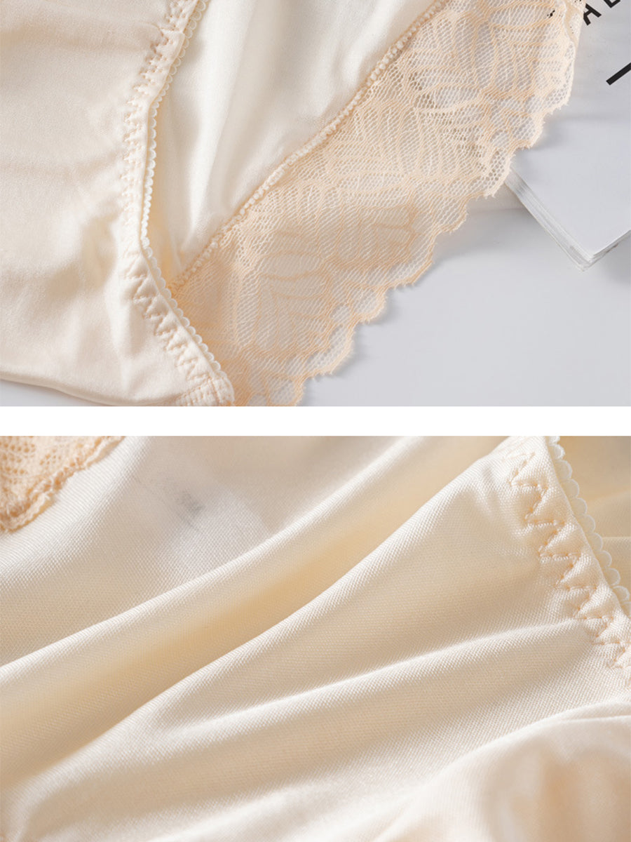 【Silky Comfort】贅沢シルク 総レースブラ ペアショーツ
