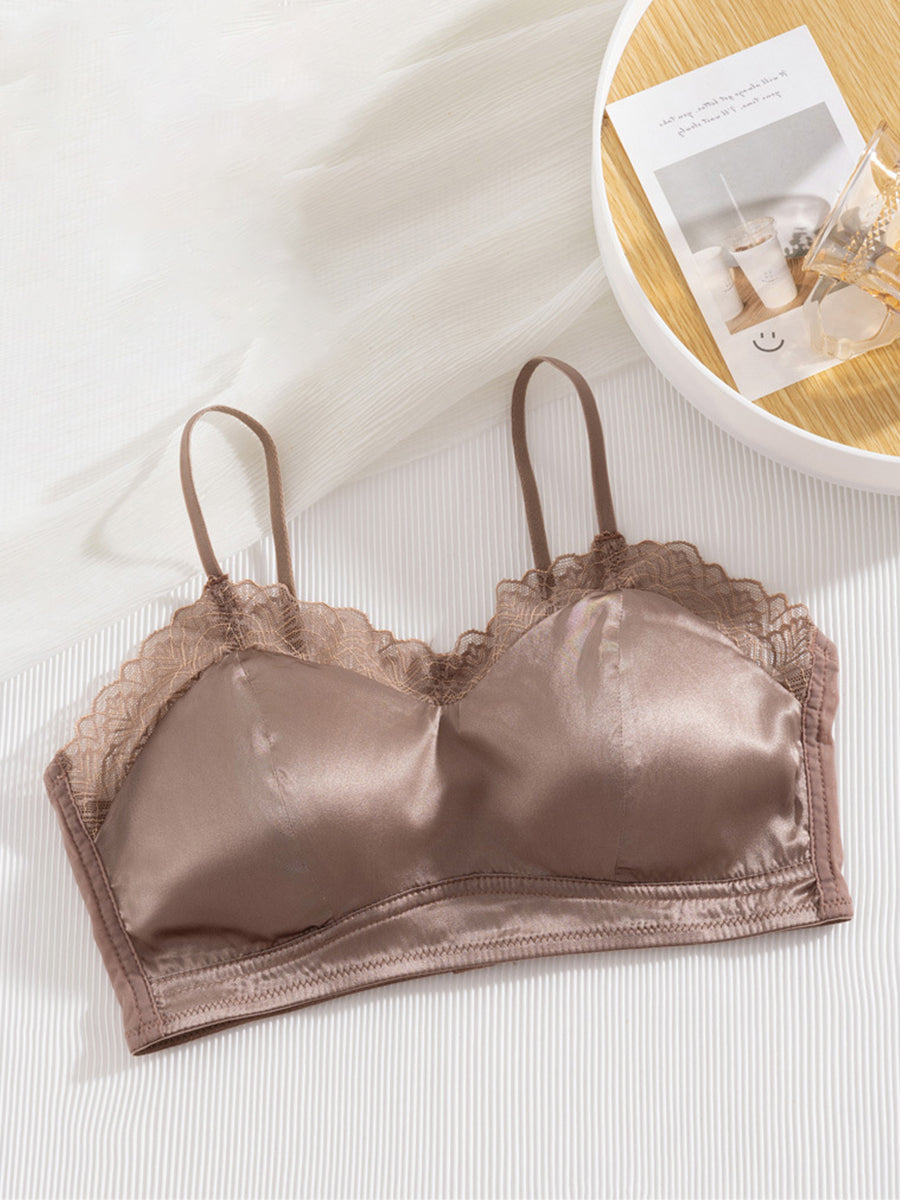 【Silky Comfort】贅沢シルク 総レースブラ